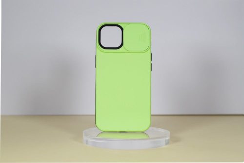  Cellect iPhone 14 TPU+PC csúsztatható kameravédős tok zöld (CEL-CAMP-IPH1461-GR) 