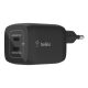  Belkin BoostCharge Pro 2xUSB-C GaN hálózati töltő 65W fekete (WCH013vfBK) 