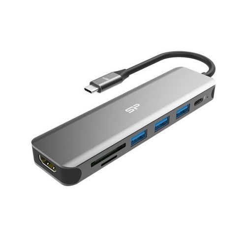  Silicon Power USB-C notebook dokkoló szürke (SPU3C07DOCSU200G) 