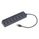 Gembird USB-A HUB 7 portos fekete (UHB-U3P1U2P6P-01) 