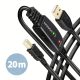  Axagon ADR-220B aktív USB-B hosszabbító kábel 20m 