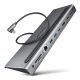  Axagon HMC-4KX3 USB-C 11in1 notebook dokkoló ezüst 