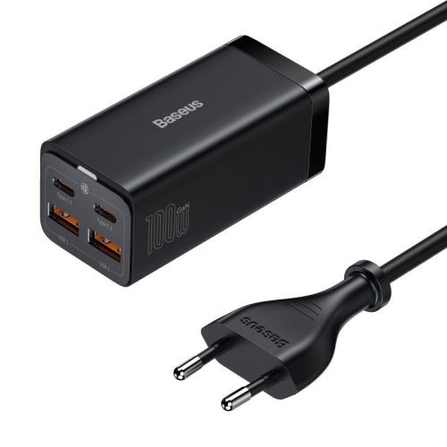  Baseus GAN3 Pro 2xUSB-A + 2xUSB-C hálózati töltő 100W fekete (CCGP000101) 