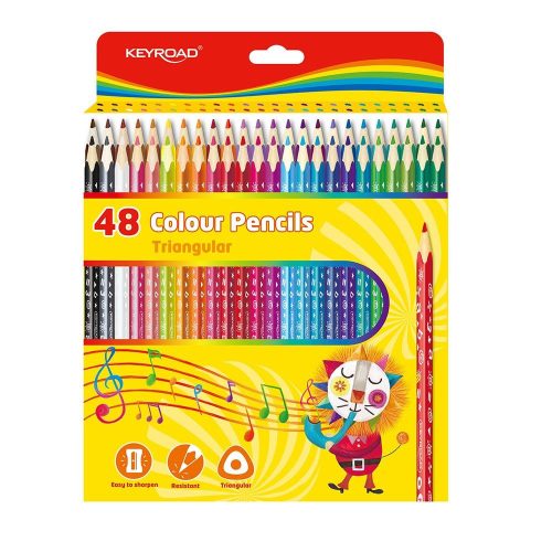  Keyroad színes ceruza készlet háromszögletű, 48 szín (KR972504) 