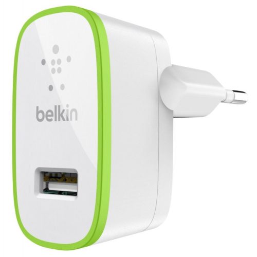  Belkin hálózati töltő USB csatlakozással 2.1 A zöld-fehér (F8J052cwWHT) 