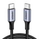  UGREEN US557 USB-C - USB-C kábel 100W 0,5m sötétszürke (u20478) 