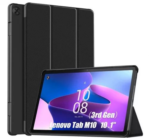  Gigapack Lenovo Tab M10 bőr hatású tok fekete (GP-133794) 