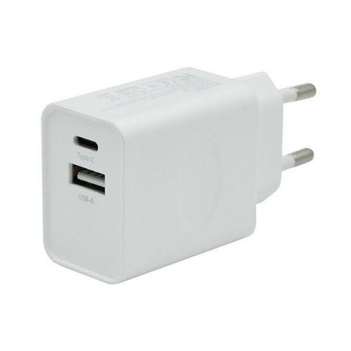  Gigapack hálózati töltő USB aljzat / Type-C aljzat fehér (GP-135543) 