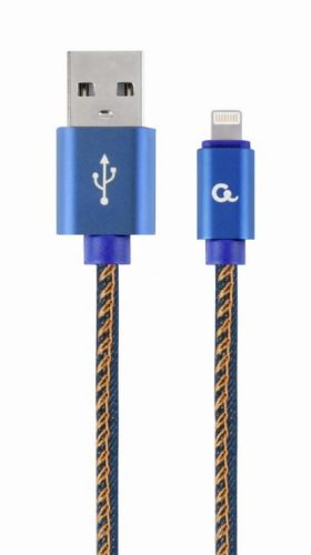  Gembird 8-pin - USB Type-A adat- és töltőkábal 1m kék (CC-USB2J-AMLM-1M-BL) 