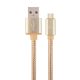  Gembird USB-A - Type-C harisnyázott kábel 1.8m aranyszínű (CCB-mUSB2B-AMCM-6-G) 