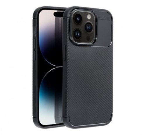  Forcell Carbon Premium Apple iPhone 14 Pro hátlap tok fekete (73583) 