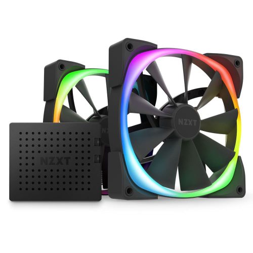  NZXT Aer RGB 2 140mm Twin ventilátor kezdőcsomag fekete (HF-2814C-DB) 