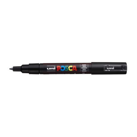  Uni Posca PC-1M dekormarker fekete (PC-1M BLACK(E)) 