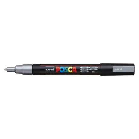  Uni Posca PC-3M dekormarker ezüst (PC-3M SILVER(E)) 