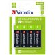  Verbatim Rechargeable tölthető ceruzaelem AA 4x2500 mAh (49517) 