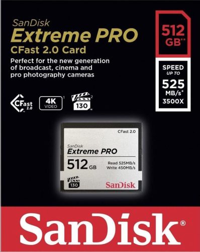  512GB Compact Flash Sandisk CFast 2.0 Extreme Pro (SDCFSP-512G-G46D / 173409) 