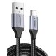  UGREEN US288 USB-A - USB-C kábel QC3.0 2m fekete-ezüst (60128B) 