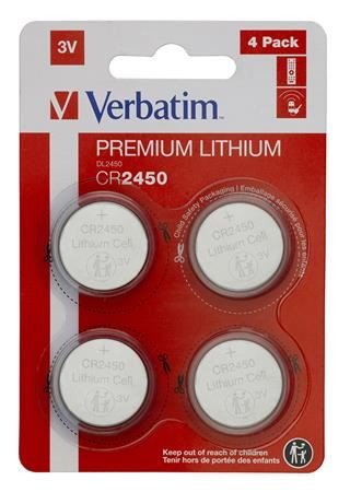  Verbatim Premium Gombelem CR2450 4db (49535) 