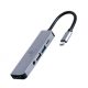  Gembird Multi Port Adapter USB Type C 5in1 USB hub szürke (A-CM-COMBO5-02) 