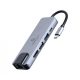  Gembird Multi Port Adapter USB Type C 5in1 USB hub szürke (A-CM-COMBO5-04) 
