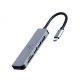  Gembird Multi Port Adapter USB Type C 6in1 USB hub szürke (A-CM-COMBO6-02) 