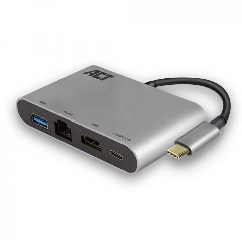  ACT USB-C 4K Multiport Dock notebook dokkoló (AC7040) 