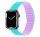  Phoner Rever Apple Watch forgatható mágneses szilikon szíj 49/45/44/42mm M/L kék/lila (72519) 