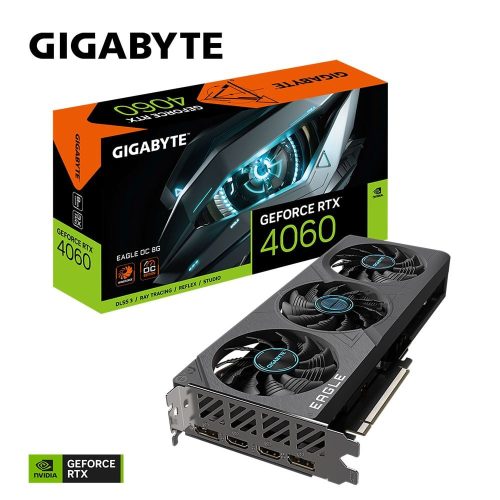  Gigabyte GeForce RTX 4060 8GB EAGLE OC 8G videokártya (GV-N4060EAGLE OC-8GD) 