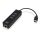  ACT USB Hub 3.2 3 portos fekete (AC6310 ) 