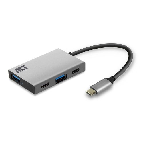  ACT USB-C Hub 3.2 4 portos ezüst (AC7070) 