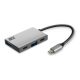  ACT USB-C Hub 3.2 4 portos ezüst (AC7070) 
