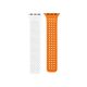  Phoner Spike Apple Watch szilikon szíj 38/40/41mm fehér/narancs (72539) 