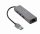  Gembird USB Gigabit hálózati adapter 3 portos USB 3.0 Hub-bal szürke (A-AMU3-LAN-01) 