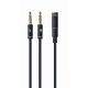  Gembird 3.5 mm 4-pin -> 2 x 3.5 mm stereo adapter fekete (CCA-418M) 
