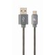  Gembird USB Type-C - USB-A adat- és töltőkábel 2m metálszürke (CC-USB2S-AMCM-2M-BG) 