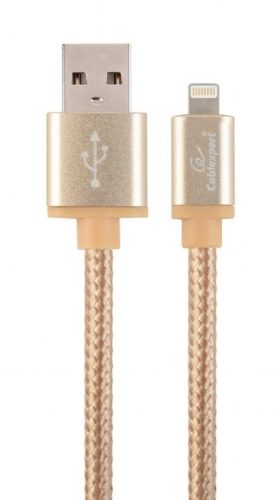  Gembird Cablexpert  USB -> Lightning kábel 1.8m aranyszínű (CCB-mUSB2B-AMLM-6-G) 