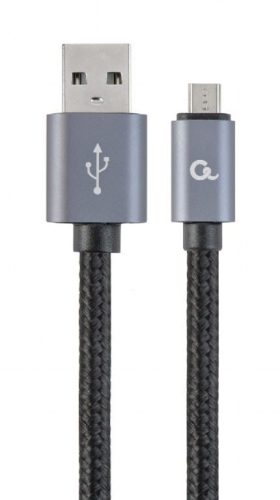  Gembird Cablexpert  USB-A -> MicroUSB kábel 1.8m fekete-ezüst (CCB-mUSB2B-AMBM-6) 