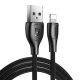  Remax Lesu Pro USB-A - Lightning kábel 2.1A 1m fekete (RC-160i Black) 