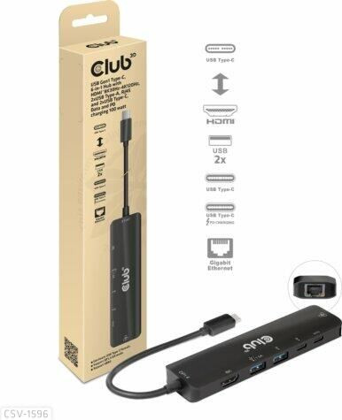  Club3D 6in1 USB HUB (CSV-1596) 