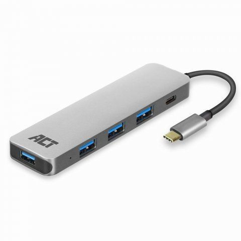  ACT USB Hub 3.2 4 portos szürke (AC7053) 