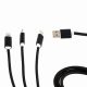  Gembird 3az1-ben USB-A - Lightning/microUSB/USB-C töltőkábel 1m fekete (CC-USB2-AM31-1M) 