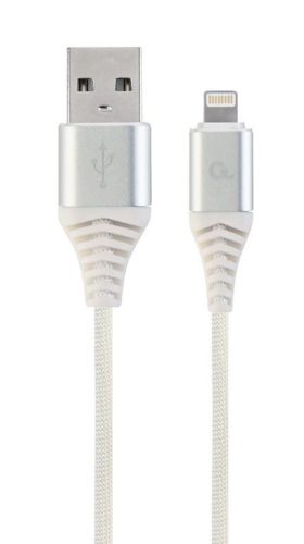  Gembird Lightning - USB-A adat- és töltőkábel 1m fehér-ezüst (CC-USB2B-AMLM-1M-BW2) 