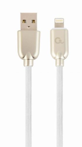  Gembird Lightning - USB-A adat- és töltőkábel 2m fehér-aranyszínű (CC-USB2R-AMLM-2M-W) 