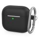  Phoner Simple Apple Airpods 3 szilikon tok akasztóval fekete (PN-CP-148-BK-FHD) 