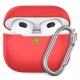  Phoner Simple Apple Airpods 3 szilikon tok akasztóval piros (PN-CP-148-RD-FHD) 