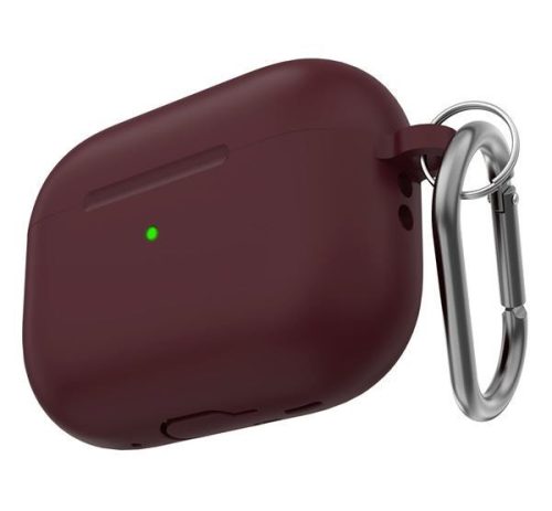  Phoner Simple Apple Airpods Pro 2 szilikon tok csuklópánttal burgundi (PN-CP-PT-LC-CS14-BY) 