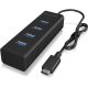  RaidSonic ICY BOX USB3.0 HUB 4 port fekete (IB-HUB1409-C3) 