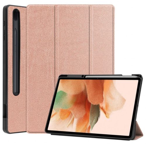  Samsung S7+/S7 FE  tok toll tartóval rózsaarany(TABCASE-SAMS7LPEN-RG) 