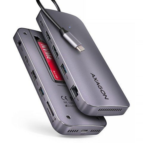  Axagon USB-C 12in1 hub (HMC-12GM2) 