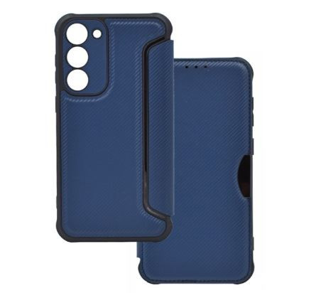  Gigapack Samsung Galaxy S23 Plus karbon mintás fliptok sötétkék (GP-134653) 